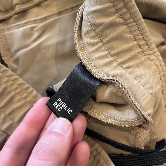 Public Rec Pants Mens 30/28 Beige All Day Everyday Sweatpants Jogger Atheisure - Picture 3 of 12